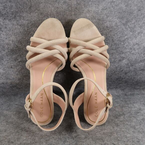 Cole Haan Shoes Womens 5.5 Sandal Pumps Platform Leather Ankle Strap Open Toe - Picture 8 of 16